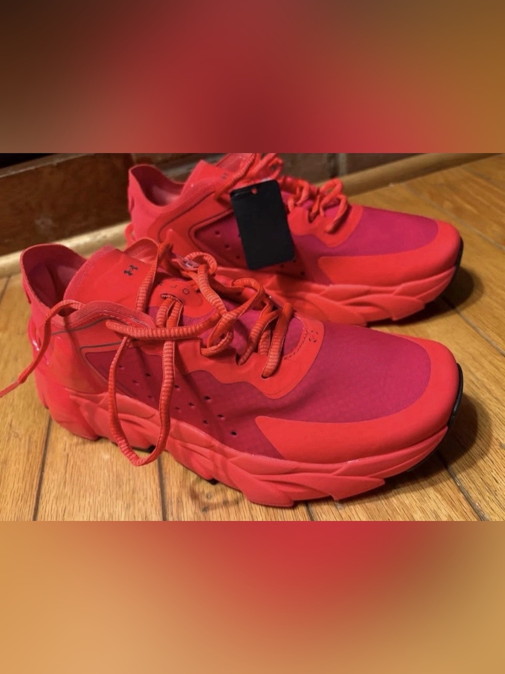 Under Armour  Bright Red Athletic compression Sneakers